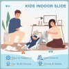 AIYAPLAY Kids Slide Freestanding Toddler Slide Foldable for Indoor Outdoor 1.5-3 Years Old, Grey