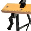 DURHAND 4-in-1 Work Bench, Folding Clamp Table w/ 4 Adjustable Clamping Pegs for DIY Home Garage, Black