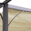 Outsunny 3 x 3(m) Metal Retractable Pergola, Garden Gazebo Metal Pergola Canopy Outdoor Sun Shade Shelter for Party BBQ, Beige