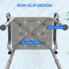 HOMCOM Portable Shower Stool, Non-Slip Shower Chair with Adjustable Height and EVA Cushion, Rust-Free Aluminium Bath Chair for Elderly, Disabled, Light Blue