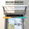 Outsunny Front Door Canopy Outdoor Awning Aluminium Rigid Plastic Polycarbonate Rain Shelter UV Water Rain Resistant 100 x 75cm Clear