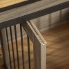 PawHut Dog Crate Furniture for Large Dog, Double Dog Cage for Small Dogs with Divider, Sliding Doors - Oak Tone