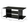 HOMCOM Modern TV Cabinet Stand Storage Shelves Table Mobile Bedroom Furniture Bookshelf Bookcase 
