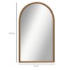 HOMCOM Arched Wall Mirror, 110 x 65 cm Arch Mirror for Living Room, Bedroom, Hallway, Dark Brown