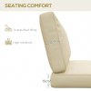 Outsunny 2 Seater Outdoor Seat Cushions, Backrest, Water Repellent Seat Pads for Dining Chair, Swing, Sofa, Beige