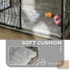 PawHut Dog Crate Furniture, Dog Cage End Table with Large Top, Soft Washable Cushion, Lockable Front Door, Wire Mesh Ventilation, Indoor Pet Crate for Large Sized, 100 x 60 x 74cm - Grey