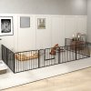 PawHut Heavy Duty Dog Playpen, 8 Panels Dog Pen, 60cm Height Pet Playpen Exercise Pen, with Door, for Small Dogs