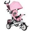 HOMCOM 6 in 1 Trike, Kids Tricycle, Pedal Push Bike w/ Push Handle, Removable Canopy, 5-point Safety Belt, Storage, Cushion, Footrest, Brake, for 1-5 Years Toddler