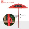 Outsunny Kids Outdoor Table and Garden Furniutre, Ladybird Pattern with Removable, Height Adjustable Umbrella, Red