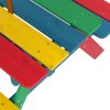 Outsunny Kids Picnic Table Wooden Garden Furniture Bench with Removable Umbrella Outdoor, for Ages 3-6 Years - Multicoloured