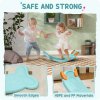 AIYAPLAY Balance Board Kids, Wobble Board Kids Seesaw Rock, Toddler Curved Balance Board for Balance Training & Sensory Play, Light Blue