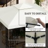 Outsunny 3 x 3(m) Gazebo Canopy Replacement Cover 2-Tier Roof Top Spare Part (TOP COVER ONLY)