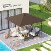 Outsunny 3 x 3(m) Gazebo Canopy Replacement Cover, Garden Gazebo Roof Replacement with Drain Holes, Water-resistant Plastic Coating, 370g/㎡, UPF30+, TOP COVER ONLY