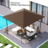 Outsunny 3 x 3(m) Gazebo Canopy Replacement Cover, Garden Gazebo Roof Replacement with Drain Holes, Water-resistant Plastic Coating, 370g/㎡, UPF30+, TOP COVER ONLY