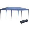 Outsunny Pop Up Gazebo 3 x 6m, Foldable Canopy Tent, Height Adjustable Wedding Awning Canopy w/ Carrying Bag, Blue