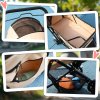 PawHut Dog Stroller, Pet Stroller, Foldable Dog Cat Travel Pushchair with Reversible Handle, EVA Wheels, Brake, Basket, Adjustable Canopy, Safety Leash, for Small Dogs, Grey