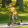 SPORTNOW Electric Scooter for Kids, Folding E Scooter for Age 6-14 with Dual Brakes, Up to 14 KM/H, Maximum Range 6 KM, 6.8kg Lightweight, Front Suspension, LED Colourful Lights, Black