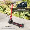 SPORTNOW Electric Scooter for Kids, Folding E Scooter for Age 6-14 with Dual Brakes, Up to 14 KM/H, Maximum Range 6 KM, 6.8kg Lightweight, Front Suspension, LED Colourful Lights, Black