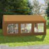 Outsunny 6m x 4m Marquee Party Tent, Heavy Duty Wedding Canopy with Sidewalls, Doors, Windows, Galvanised Garden Gazebo for Parties Events, Yellow