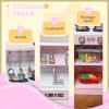AIYAPLAY Play Kitchen, Kids Kitchen Playset Toy with Chalkboard, Toy Phone, Microwave, Ice Maker, Cooking Stoves, Sink, for Boys Girls Ages 3-8 Years, Pink