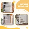PawHut Pressure Fit Safety Gate for Doorways and Staircases, Dog Gate w/ Auto Closing Door, Pet Barrier for Hallways w/ Double Locking, Openings 75-82 cm - White