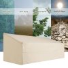 Outsunny 600D Oxford Cloth Garden Furniture Cover Waterproof, 3 Seater Sofa Protector for Patio, Outdoor, Beige, 218 x 111 x 63-101 cm