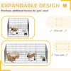 PawHut Dog Pen, 8 Panel Dog Playpen, DIY Design with Door, for Medium Dogs, Puppies, Small Animals, for Indoor/Outdoor Use, 76cm High