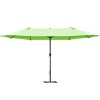 Outsunny 4.6m Garden Parasol Double-Sided Sun Umbrella Patio Market Shelter Canopy Shade Outdoor with Cross Base - Green