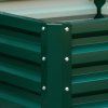 Outsunny Set of 2 Raised Garden Bed, Outdoor Planter Box with Galvanised Steel Frame for Growing Vegetables, Flowers and Herbs, 60 x 60 x 30.5 cm, Green