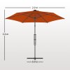 Outsunny 3(m) Cantilever Parasol with Solar LED and Easy Lever, Garden Parasol Umbrella with Cross Base and Waterproof Cover, Outdoor Sun Shades, Orange