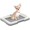 PawHut Dog Toilet Tray, Dog Litter Pee Pad Tray for Training Dogs, Dog Potty Tray Puppy Tray Pad Holder for Indoor, Balcony, Outdoor, 46.5 x 34 x 5.5cm
