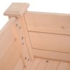 Outsunny Raised Bed for Garden, Wooden Elevated Planter Box with Bed Liner, for Flower Vegetable Herb, 86L x 46W x 76Hcm