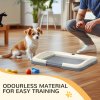 PawHut Dog Toilet Tray, Dog Litter Pee Pad Tray for Training Dogs, Dog Potty Tray Puppy Tray Pad Holder for Indoor, Balcony, Outdoor, 46.5 x 34 x 5.5cm