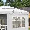 Outsunny 3 x 6m Garden Pop Up Gazebo, Height Adjustable Marquee Party Tent with Sidewalls, Storage Bag, White