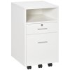 Vinsetto Mobile File Cabinet Lockable Storage Unit Cupboard for A4 Letter Home Filing Furniture for Office, Bedroom and Living Room, 39x40x65cm, White