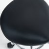 HOMCOM Saddle Stool, PU Leather Adjustable Rolling Salon Chair for Massage, Spa, Clinic, Beauty, Hairdressing and Tattoo, Black