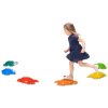 ZONEKIZ Stepping Stones Kids, 6PCs Crab-Designed Balance River Stones with TPE Anti-Slip Edge, Indoor Outdoor Sensory Toy, Obstacle Courses, Stackable