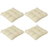 Outsunny Set of 4 Outdoor Seat Cushions with Ties, Water Repellent Seat Pads for Dining Chair, Swing, Sofa, 48 x 48 x 10 cm