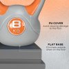 SPORTNOW Kettlebell, 8kg Kettle Bells with Handle for Home Gym Weight Lifting and Strength Training, Orange and Grey