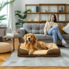 PawHut Dog Sofa Bed Pet Bed Dog Mattress with Removable Washable Cover, Anti-Slip Bottom, for Large Sized Dogs, 120L x 80W x 22Hcm - Brown