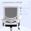Vinsetto Office Chair, Ergonomic Desk Chair, Executive Computer Chair with 90° Flip-up Armrest and Lumbar Support, Adjustable Height for Home/Office, Black