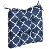 Outsunny Chair Cushions Seat Pads, Set of 2, Indoor Outdoor Seat Cushions with Ties and Tufted Design for Garden Dining Chairs, Blue