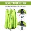 Outsunny 4.6m Large Garden Parasol Double-Sided Sun Umbrella Patio Market Canopy Shade Outdoor Lime Green - NO BASE
