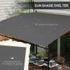 Outsunny 3 x 4m Pergola, Lean to Garden Gazebo with UV-Resistant Canopy and Metal Frame, Outdoor Sun Shade Shelter for Porch, Patio, Deck, Grey