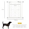 PawHut Pressure Fit Safety Gate for Doorways and Staircases, Dog Gate with Auto Closing Door, Pet Barrier for Hallways with Double Locking, Openings 74-80cm - White