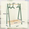 CHINESE AIYAPLAY Kids Clothes Rail, Children Dress Up Rail with 3 Hangers, Bottom Storage Shelf, Gift for Girls, Boys, Nursery, Bedroom, Green