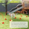 PawHut 4 Piece Dog Agility Training Equipment with 4 Adjustable Width Doors, Carry Bag, Easy to Assemble, Dog Obstacle Course for Garden, Orange