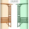 Outsunny Garden Bench, Arch Pergola with Natural Wooden Garden Arbour with Seat for Vines/Climbing Plants for Outdoor Space, Brown