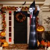Outsunny 10 FT Grim Reaper Halloween Inflatable with 5 Built-in LED Lights, Blow Up Outdoor Halloween Decoration for Indoor, Outdoor Party