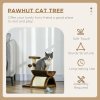 PawHut Cat Tree, Cat Tower for Kittens with Rotatable Top Bar, Sisal Scratching Post, Tunnel, Dangling Balls - Brown
